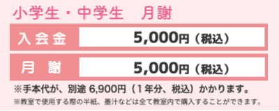 小・中学生月謝